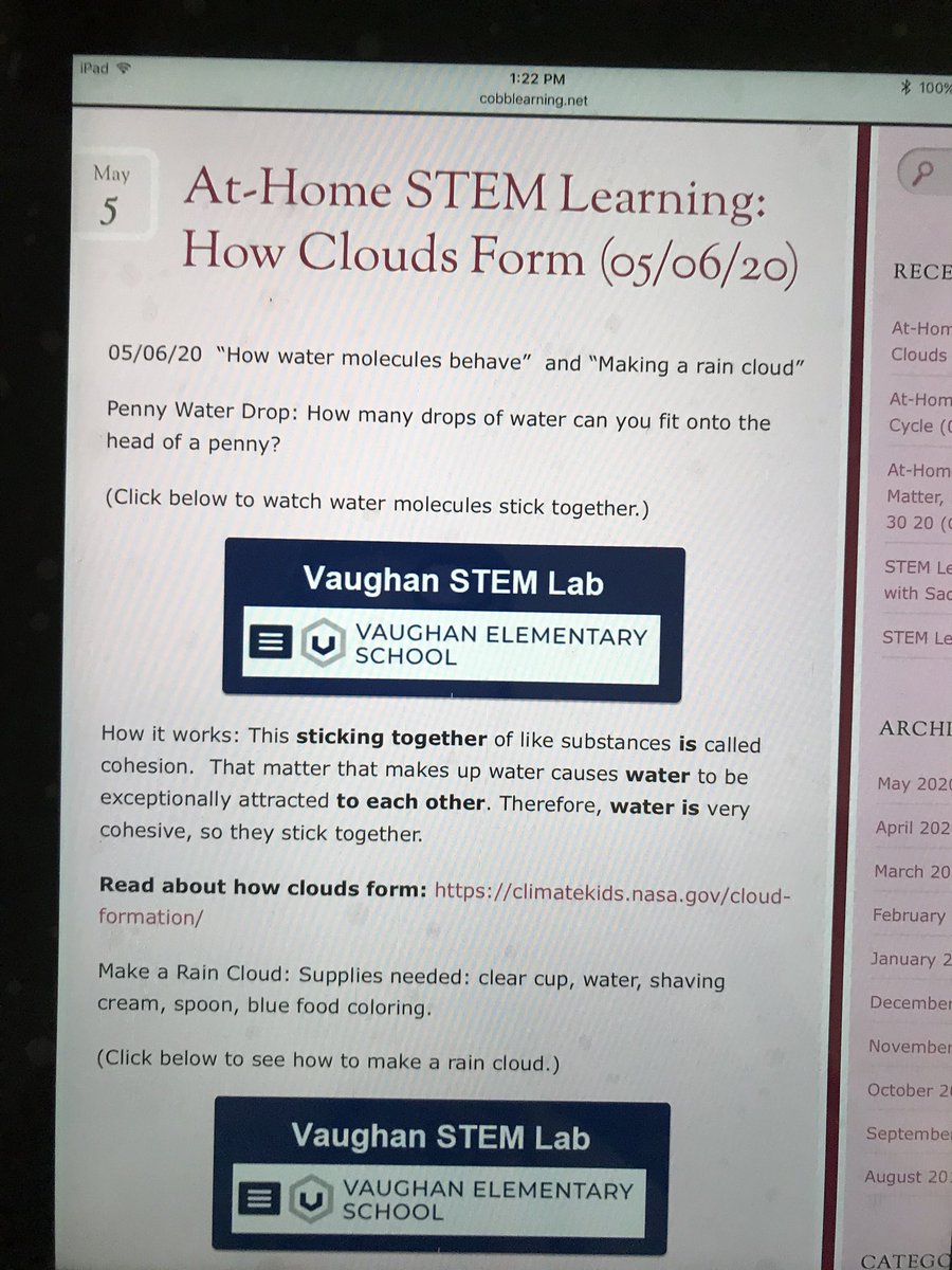 Stacy Pitts (@vaughanstemlab) on Twitter photo Clouds: Penny Water Drop Demo bit.ly/2WqVyxq and Making a Rain Cloud bit.ly/2VXeUew <a href="/VaughanRockets/">Vaughan Elementary</a> #Vaughanstrong #Cobbproud Clouds: Penny Water Drop Demo bit.ly/2WqVyxq and Making a Rain Cloud bit.ly/2VXeUew <a href="/VaughanRockets/">Vaughan Elementary</a> #Vaughanstrong #Cobbproud