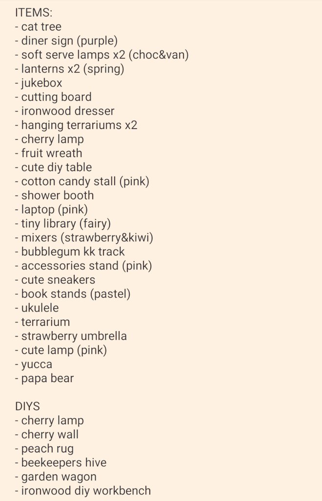 jeonghouIs's tweet photo. 🍑 GIVEAWAY 🍒

🌳 winner will get all of the items and diys listed and 1 million bells !! 

to enter:
- rt &amp; like this tweet
- follow me 
- comment your fav ac game 

🌱 giveaway ends may 10th, good luck ! 

#acnh #acnhgiveaway https://t.co/qgidLWOuV3