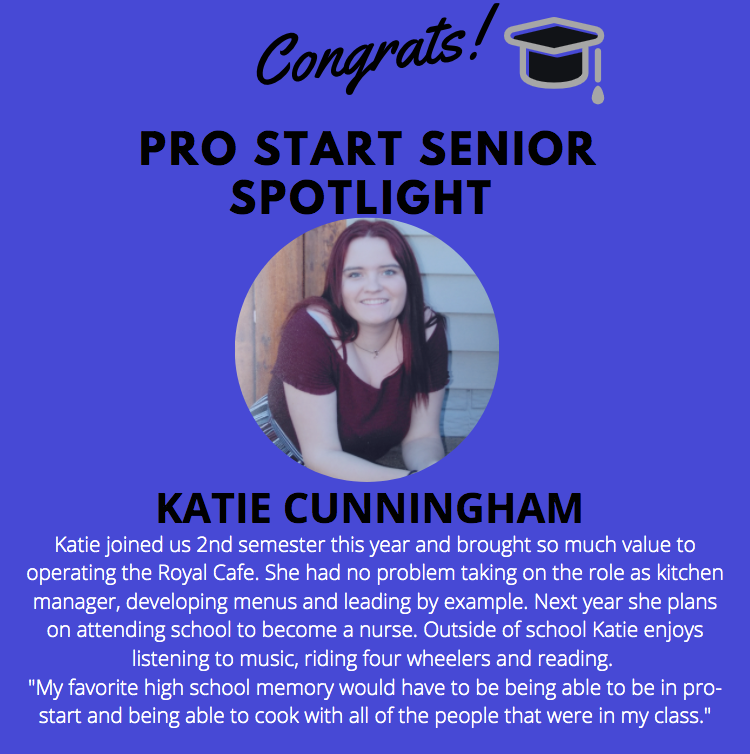 mrs_getty's tweet photo. RHS ProStart Class of 2020
#IAGDTBAR #RoyalPride #madeinProStart #MNProStart #CTE #classof2020strong https://t.co/YgzjaCKur4
