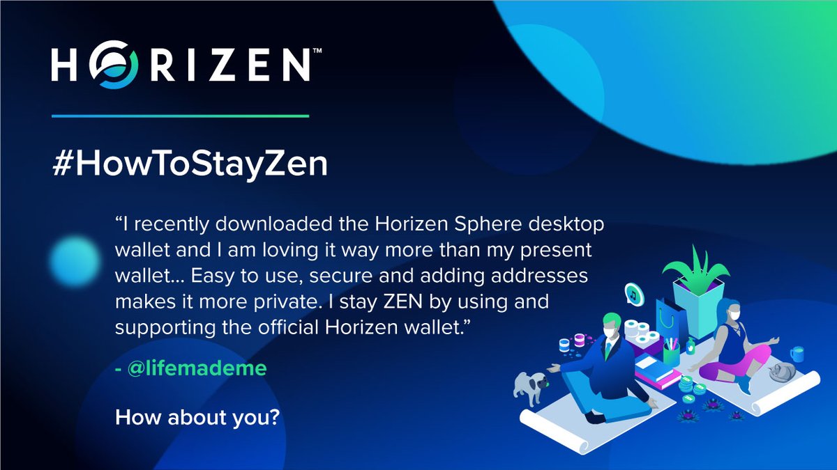 horizenglobal's tweet photo. #Horizen community member @lifemademe stays ZEN by using Sphere by Horizen and supporting our project! Thank you for sharing your feedback with us, Paul.
Tell us how you stay zen using #HowToStayZEN for your chance to win 1 $ZEN! https://t.co/Z9WG0c7I72