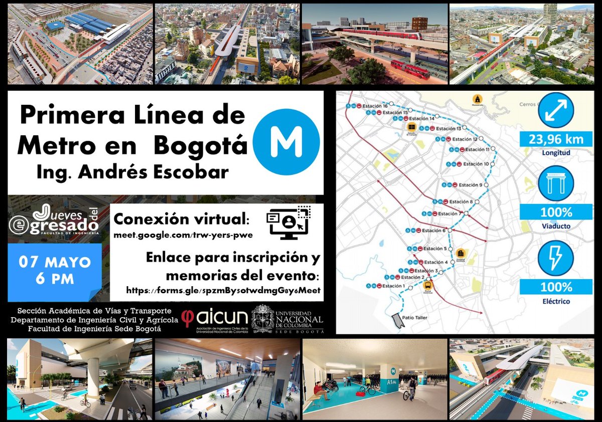 crisanalexa's tweet photo. 📣Cordialmente Invitados! 🖥️

🚇 Conferencia virtual: PRIMERA LÍNEA DE METRO EN BOGOTÁ🏙️

Enlace para recibir las memorias del evento https://t.co/Nl5XHvwO2P

Enlace de conexión https://t.co/AdV37o1mN6 https://t.co/hahipI1Y1B