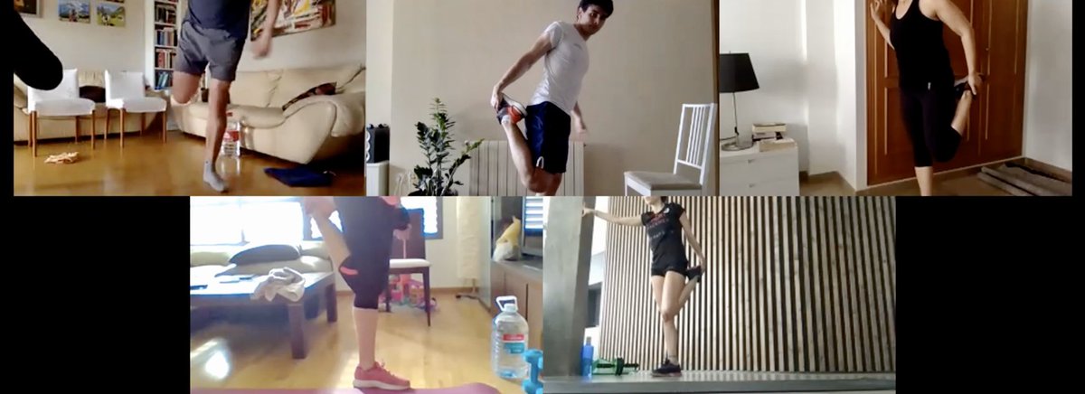 NMarquezTrainer's tweet photo. 🖥🧘🏻🏋️‍♀️⁣⁣
⁣⁣
¡Menuda sesionaca nos hemos sacado hoy vía ZOOM! No se si nos hemos reído más que hemos sudado o al revés 🤷‍♂️⁣⁣
⁣⁣
Lo que os puedo asegurar es que esta modalidad, surgida de la emergencia, viene para quedarse! 💪
⁣⁣
Gracias por estar al otro lado!!❤️❤️⁣⁣ https://t.co/lcK4Y9b196