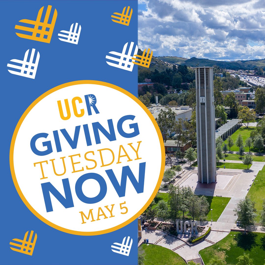 Today is #GivingTuesdayNow, a global day of giving and unity. If you are able, please join us in supporting UCR student-athletes. Your giving provides resources for our student-athletes who have been impacted by COVID-19 precautions. Make your gift now at donate.ucr.edu/ucrcovid19.