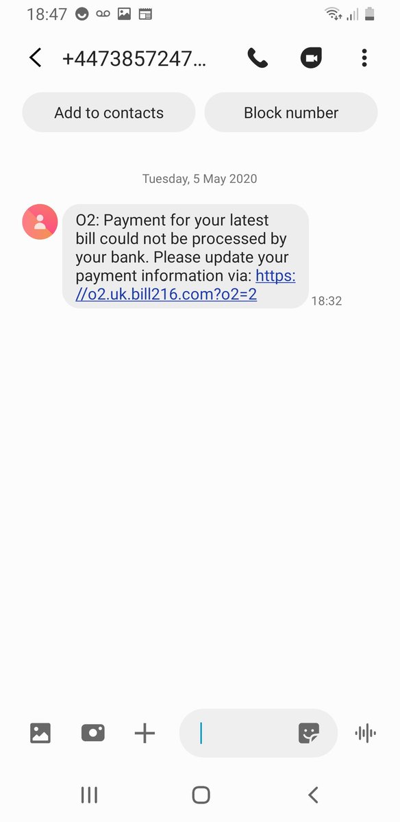 Some dodgy folks out there. Hope <a href="/O2/">O2</a> are aware already..
