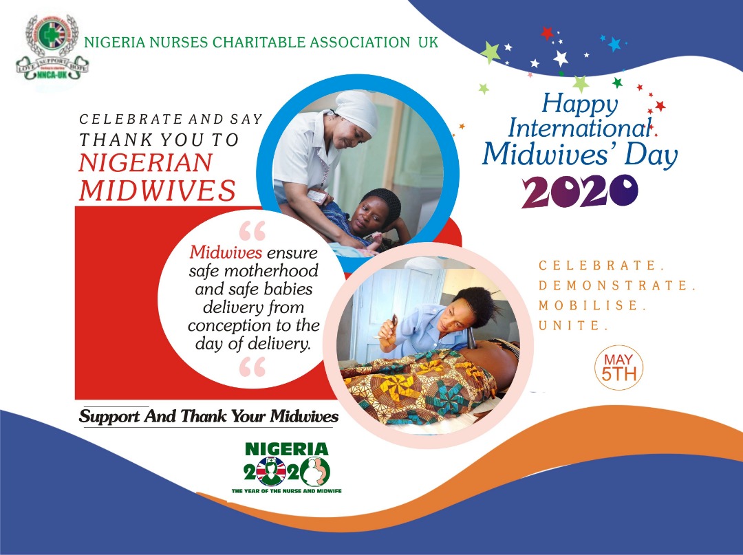 Midwives ensure safe motherhood and safe babies delivery from conception to the day of delivery.

We <a href="/NNCAUK/">Nigeria Nurses Charitable Association | NNCAUK</a> celebrate all the Nigerian Midwives globally.

Happy International Midwives Day.

#IDM2020
#Midwives2020