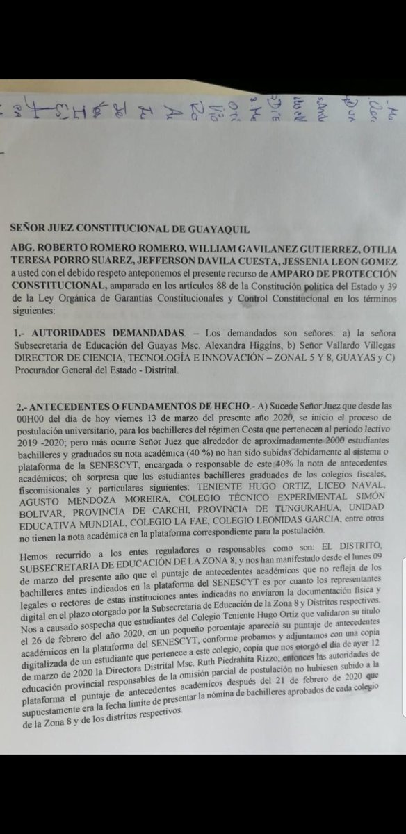 EnriqueDume's tweet photo. @CJudicaturaEc Amparo protección sin dar trámite, derechos vulnerados bachilleres recien graduandos sin cupo en 1ra postulacion por la omision d @EducacionZ8_Ec ,@Educacion_Ec , @EduSuperiorEc. Exigimos restitución de derechos. @monserratcream1, @agustinalbanm, @PresidentaCJ https://t.co/r5XCVwRNy1