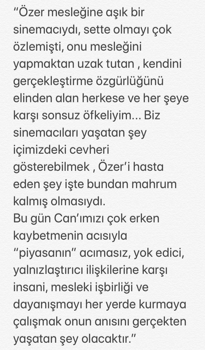 #ÖzerKızıltan
Sevgili Özer'i kaybettikten sonra, Aydın Bulut onunla ilgili o kadar güzel ve doğru şeyler söylemiş ki... <a href="/aydinbulut7/">Aydın Bulut</a>