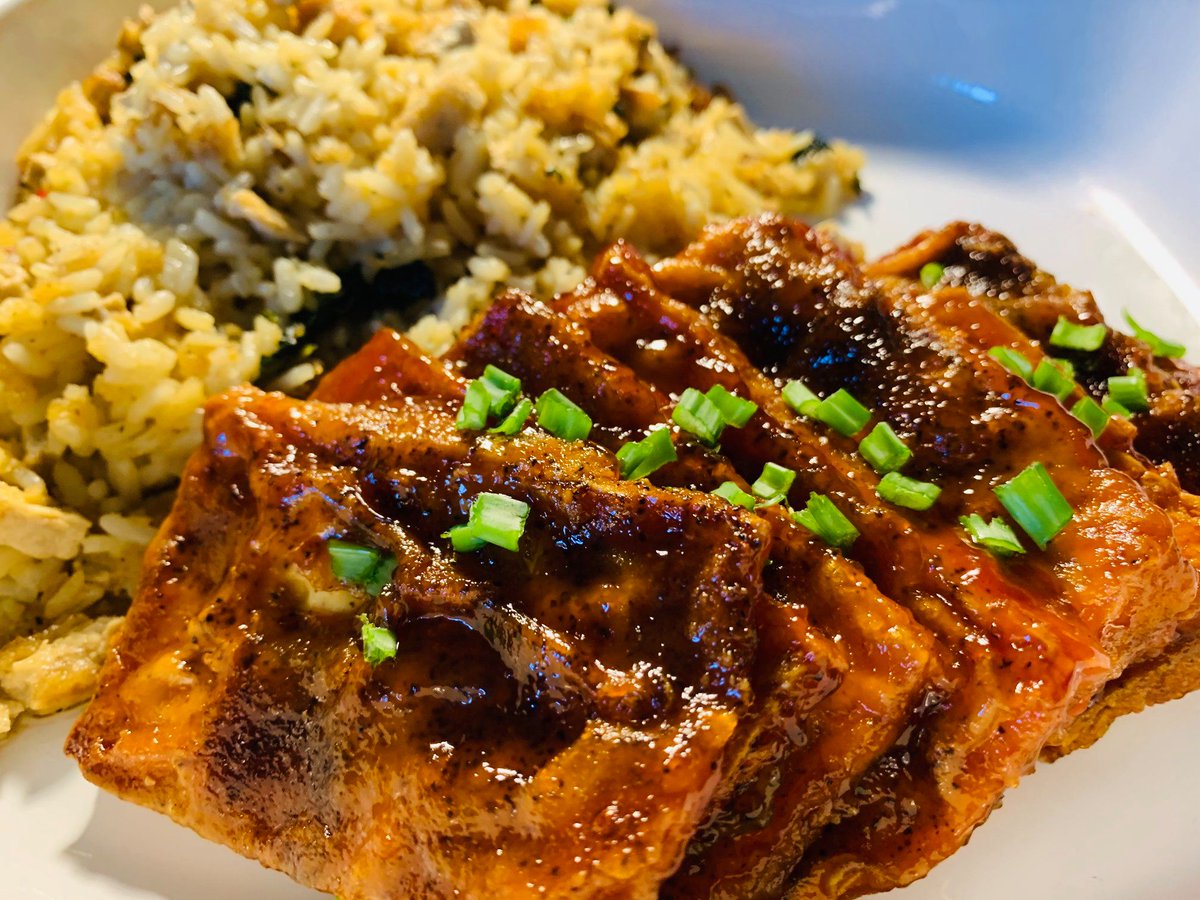 PinellasTech's tweet photo. Virtual lunch is provided by Baking & Pastry Arts student Spencer Reeves. He prepared BBQ plantain tacos with chipotle drizzle and sweet and sour tofu with vegetable fried rice! π»π» #PTCVirtual #LearningContinues #PTCProud #PTCGoodEats https://t.co/J9ZdoSwzWR