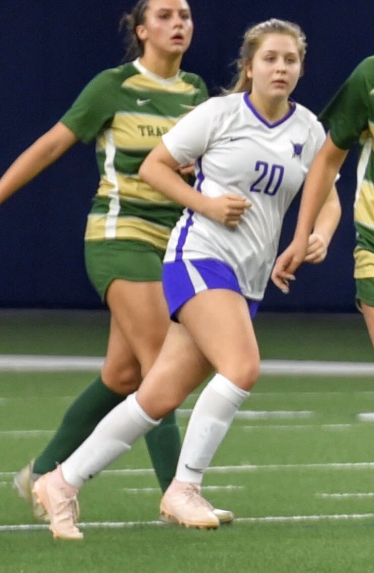 ihsknightsoccer's tweet photo. Senior Highlight

#20 Abby Sutherland - @abbysutherlan is a 4yr varsity player &amp; one of our toughest ever. She plays thru chronic back pain, a broken nose, whatever. Abby is attending Belmont to study music business &amp; will dominate the entertainment industry. 

#StateOfMind https://t.co/FcWJfqEJrv