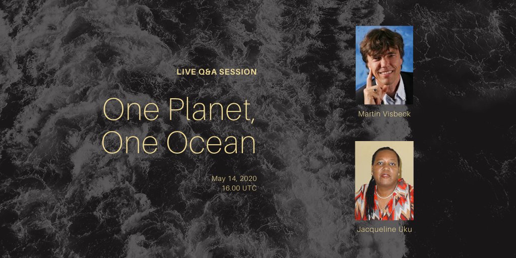 On May 14, join <a href="/mvisbeck/">Martin Visbeck</a> and <a href="/UkuJacqueline/">Jacqueline Uku</a> for a live Q&amp;A on <a href="/IocUnesco/">Intergovernmental Oceanographic Commission -UNESCO</a>'s #OceanDecade, #ocean governance, and YOUR questions. Ask live or submit them ahead of time by enrolling in <a href="/oceanmooc/">oceanmooc</a>: edx.org/course/one-pla…  

Register for the Q&amp;A here: buff.ly/35A0GU8