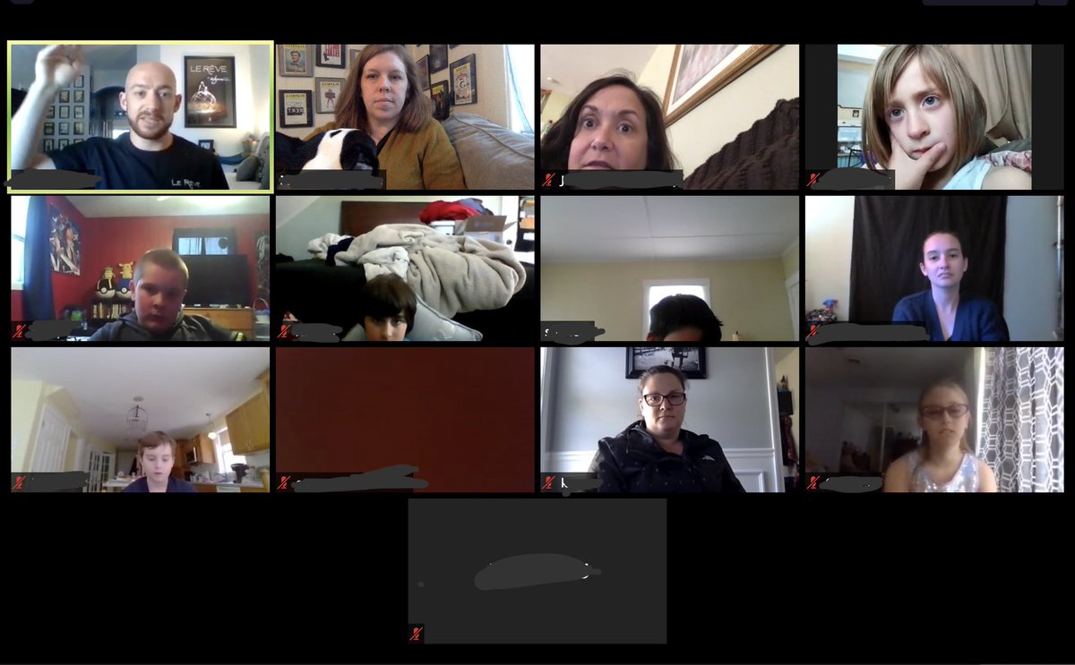 MsWalkama's tweet photo. Brian, an acrobat for Le Reve, was the special guest for our Zoom meeting today.  Students learned behind the scenes facts about the show as well as the training Brian has had that led him to this career. @therealmiss2K @NLS_Rochester https://t.co/9GwIVM9qGy