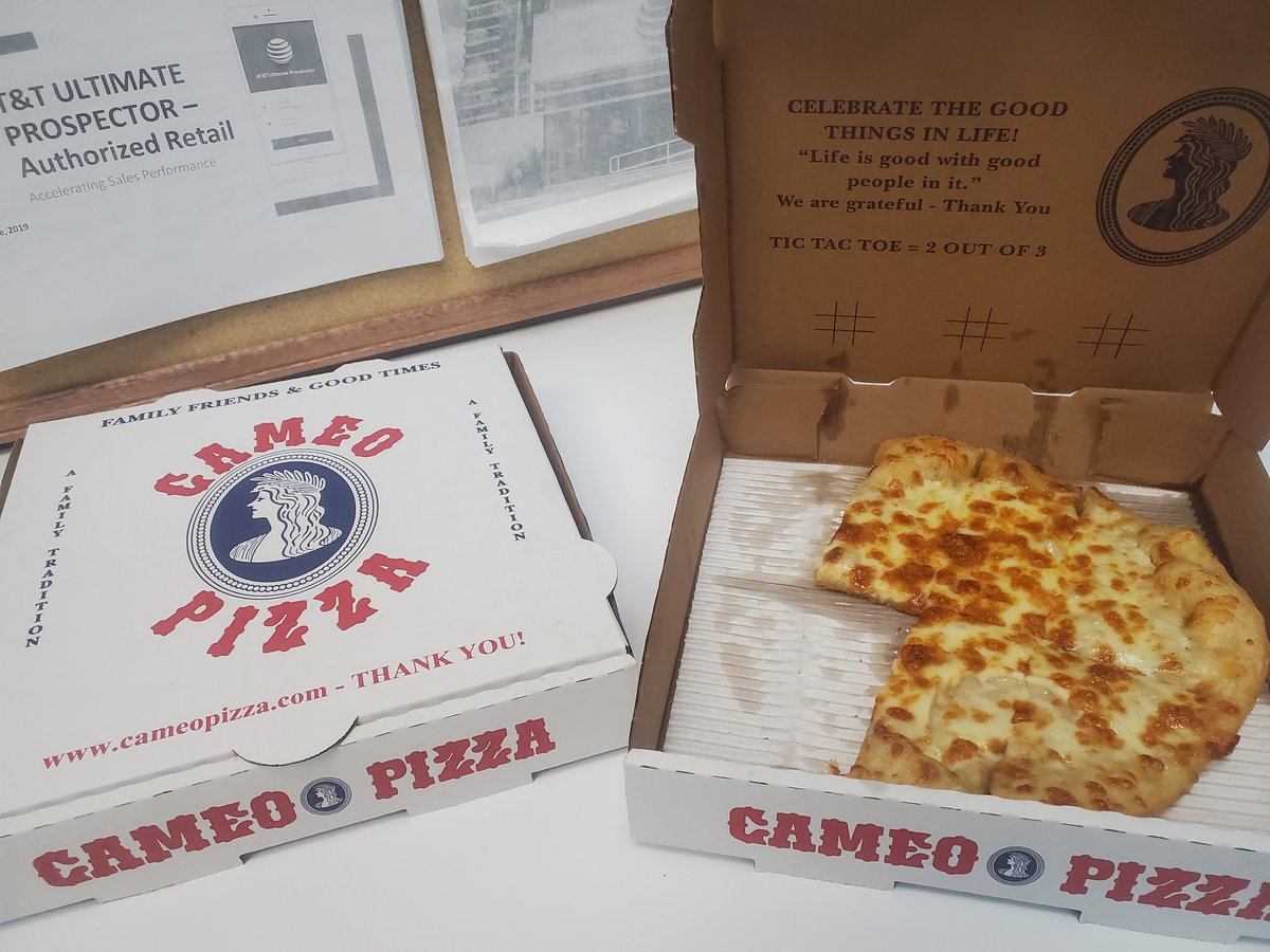 Another order of <a href="/Cameo_Pizza/">Cameo Pizza</a> for our #TakeOutTuesday