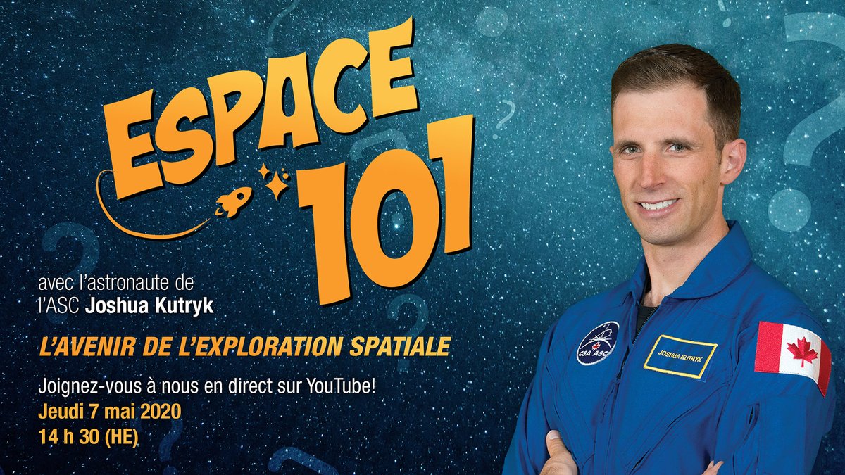 asc_csa's tweet photo. Joignez-vous à @Astro_Kutryk sur YouTube jeudi. Il répondra aux questions des enfants sur l’avenir de l’exploration spatiale. Envoyez-nous la question de votre enfant à l’avance (+ nom et âge)! 👇

▶ https://t.co/ZYt91Cemkt https://t.co/MZ3pCjTKDV