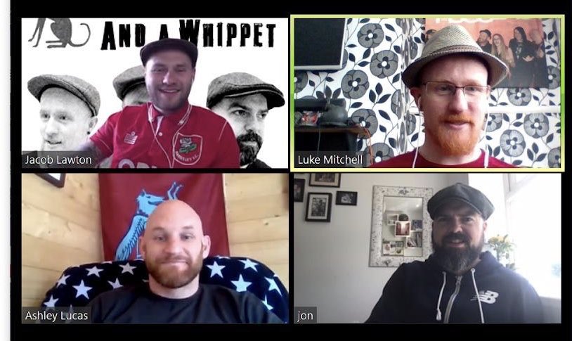 ThreeWhippet's tweet photo. Episode 5 #Recorded Spot the Whippet?! #TFAW #talk #itsokaytotalk #threeflatcaps #whippet https://t.co/D326Fmz7sa