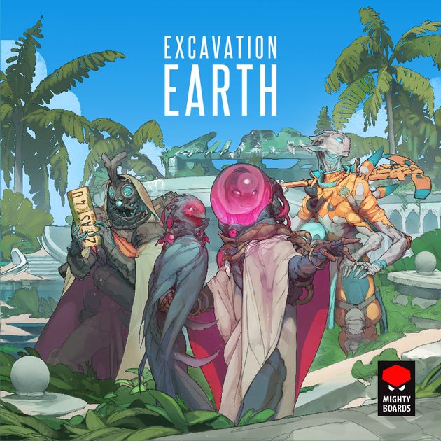 CardboardOnTap's tweet photo. Tonight on #TurnOrder, we will be playing Excavation Earth from @mighty_boards. This new economic game from my favorite designer David Turczi just completed it's Kickstarter campaign and I'm excited to get a taste on tabletop simulator before I get my copy. Show starts at 5pm CST https://t.co/pqYJulLTv7