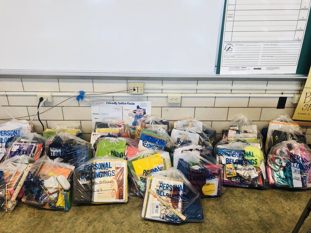 jessicagriffen's tweet photo. Spent the last 4 hours in my classroom packing up all of their belongings.. definitely not how I pictured MAY! Also I think hazard pay is needed, some of the desks were a bit messy/questionable 😷#may #myclassroom #packuptime #besafe #sad #nottodayRona https://t.co/91Tf4ezlLS