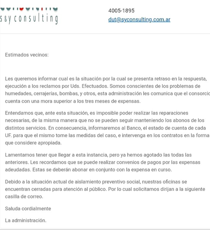 gabaNRB's tweet photo. Steryenthal dice que no cumplen, por falta de pagos de vecinos🌆👨‍👩‍👧‍👧👫 @BcoHipotecario reclámenle a ellos! 
Nosotros pagamos 💵 queremos solución ya🔨👨🏻‍🔧 @DNDConsumidor https://t.co/BGXaZUJtqn