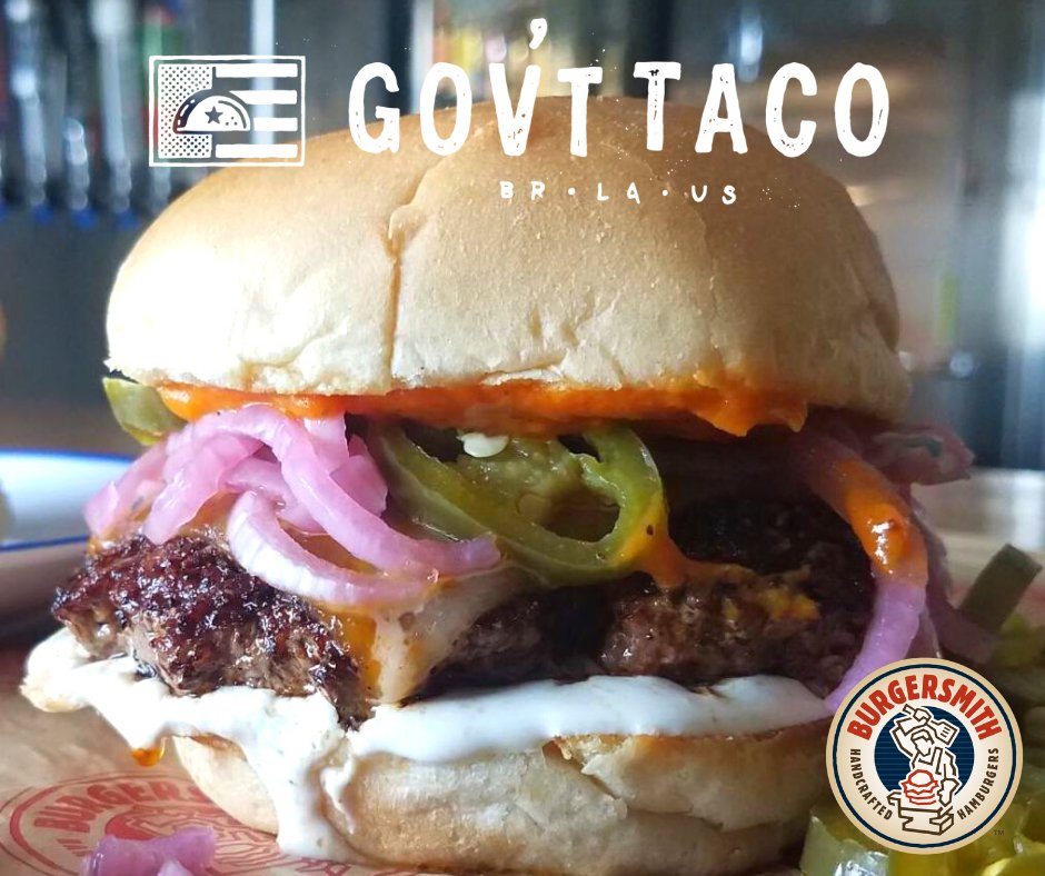 #TacoTuesday and #CincoDeMayo! Burgersmith and Gov't Taco present the Bovine Bureaucracy Burger.  <a href="/govttaco/">Gov't Taco</a>  <a href="/JayDucote/">Jay Ducote</a> #CincodeMayo2020 #TacoTuesday #Burgersmith #GovtTaco