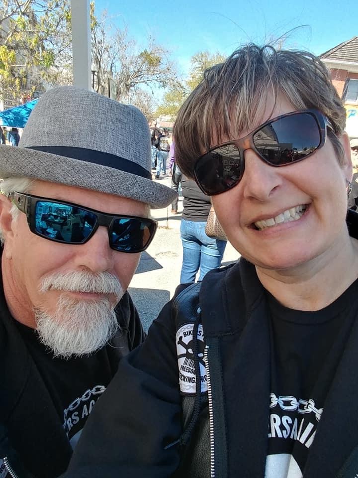 BAT_Lake_Mary's tweet photo. Leadership Spotlight: Angie and Earl Mallory are very passionate about fighting sex trafficking. Through BAT, they believe they have found a way to truly be the hands and feet of Christ—all while riding motorcycles! That’s what we call a win-win.🙌🏼 #bikersagainsttrafficking https://t.co/yl7kiW35Th
