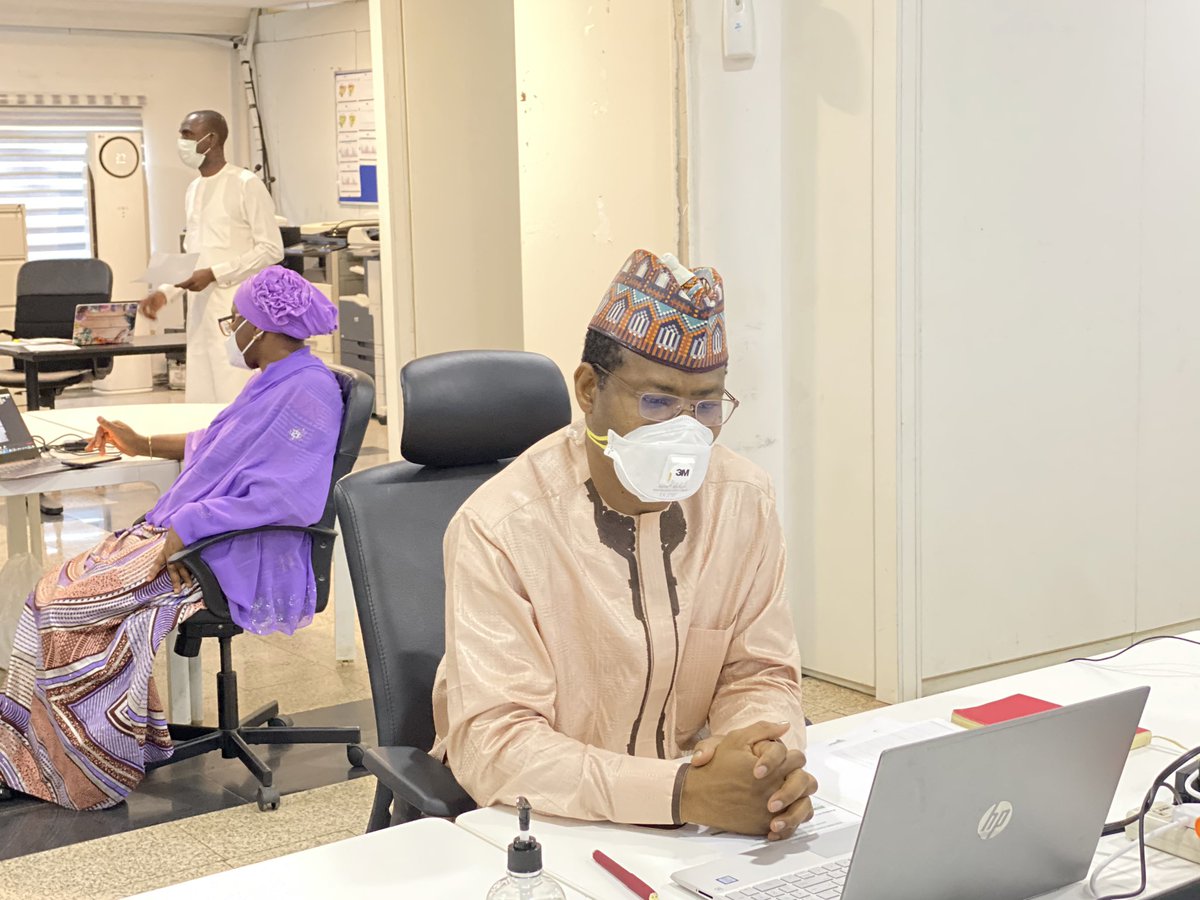drfaisalshuaib's tweet photo. It gives us great pleasure to have the Hon. Minister of Health, Dr. Osagie Ehanire meet virtually with the Northern Traditional Leaders committee on PHC, to discuss their role in sensitizing their communities to how to curb the spread of the deadly Covid-19 virus. https://t.co/51JCPoxjns