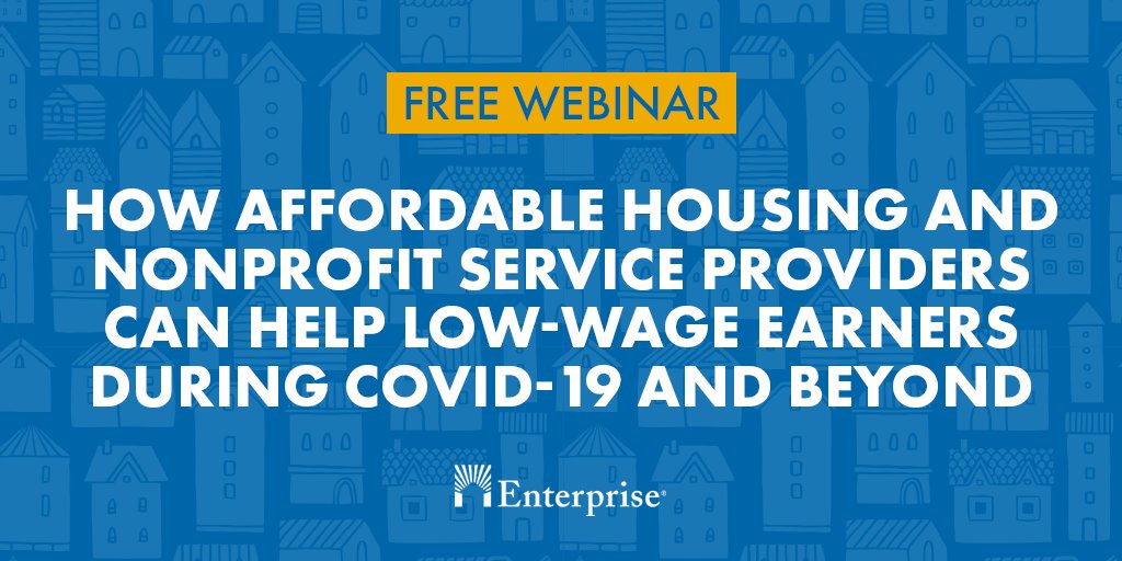 EnterpriseNow's tweet image. We're live now with @AtlantaFed's @RaphaelBostic for "How Affordable Housing and Nonprofit Service Providers Can Help Low-Wage Earners During Covid-19 and Beyond." Tune in: bit.ly/3c8mecX #BuildingResilientFutures #C19 #COVID19 #Covid_19