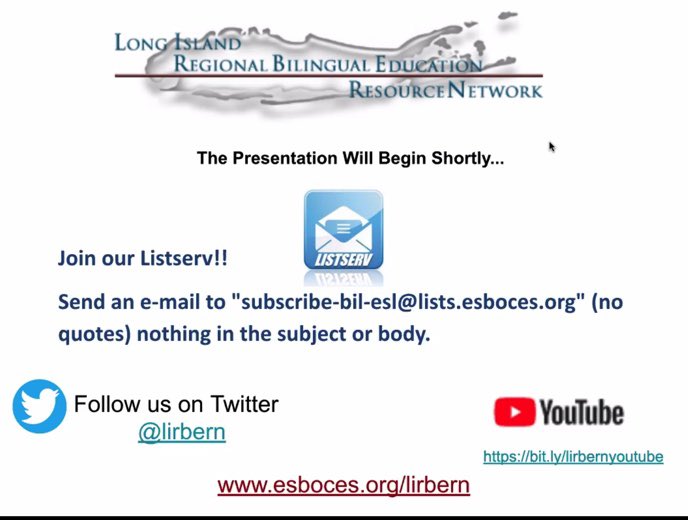 KelleyCordeiro's tweet image. #TuneInTuesdays @LIRBERN happening now! Not in on the conversation? No worries! Our #CRSEFramework discussion will continue on #FollowUpFriday 5/8 at 12pm #SupportELLsOnline
