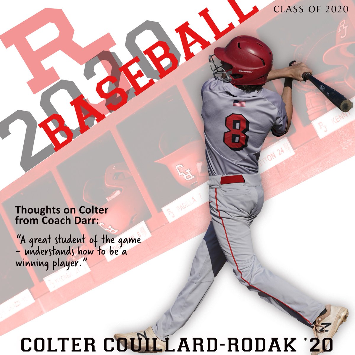 RegisJesuitHS's tweet photo. Let's #CelebrateRJ2020 with a few more of our @RJHSBaseball seniors: Chase Allen '20, Coulter Couillard-Rodak '20, Chase Ham '20 and Bryce Parsons '20. #weareproudofyou #RaidersTogether #GoRaiders https://t.co/o3RY8Xw0Xg