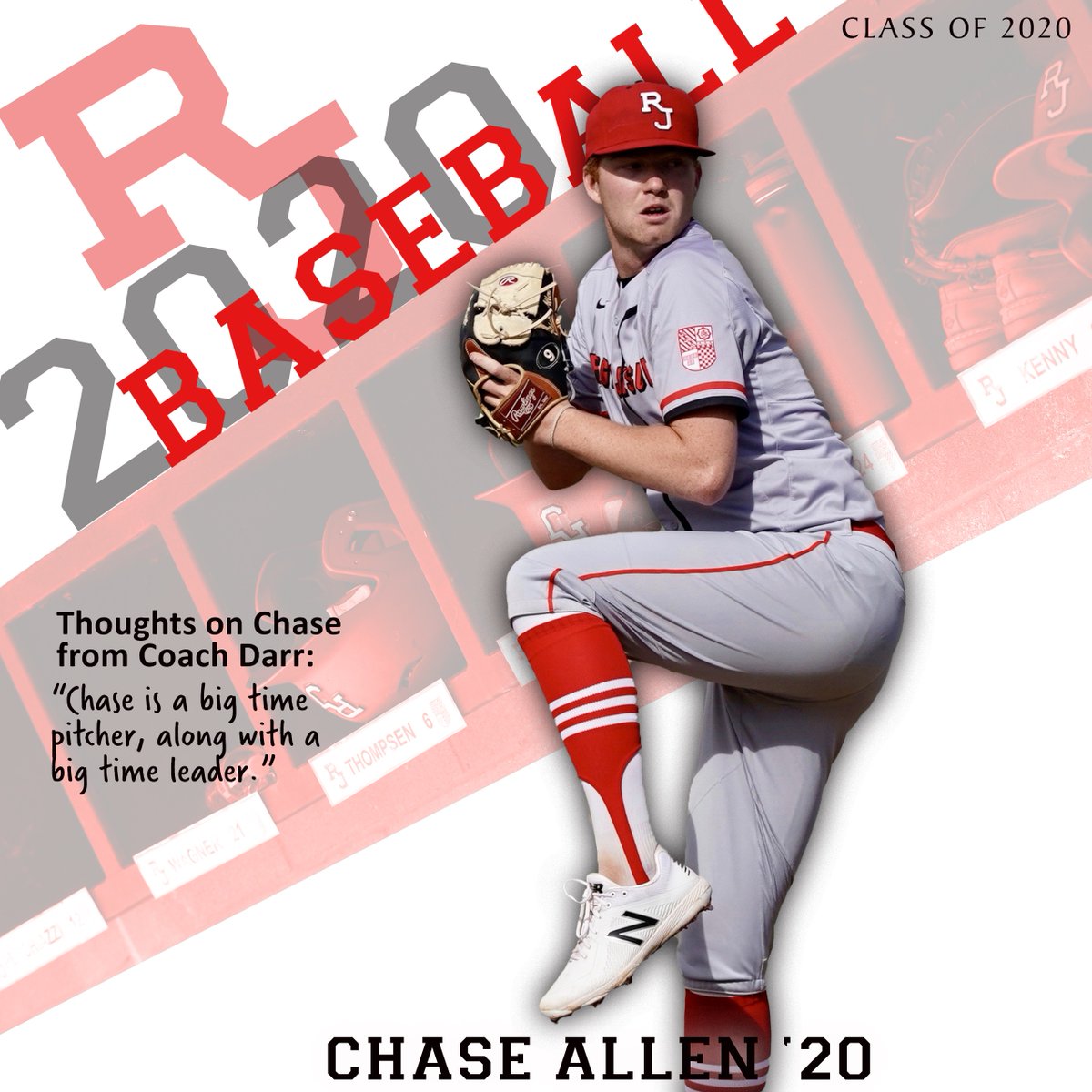 RegisJesuitHS's tweet photo. Let's #CelebrateRJ2020 with a few more of our @RJHSBaseball seniors: Chase Allen '20, Coulter Couillard-Rodak '20, Chase Ham '20 and Bryce Parsons '20. #weareproudofyou #RaidersTogether #GoRaiders https://t.co/o3RY8Xw0Xg