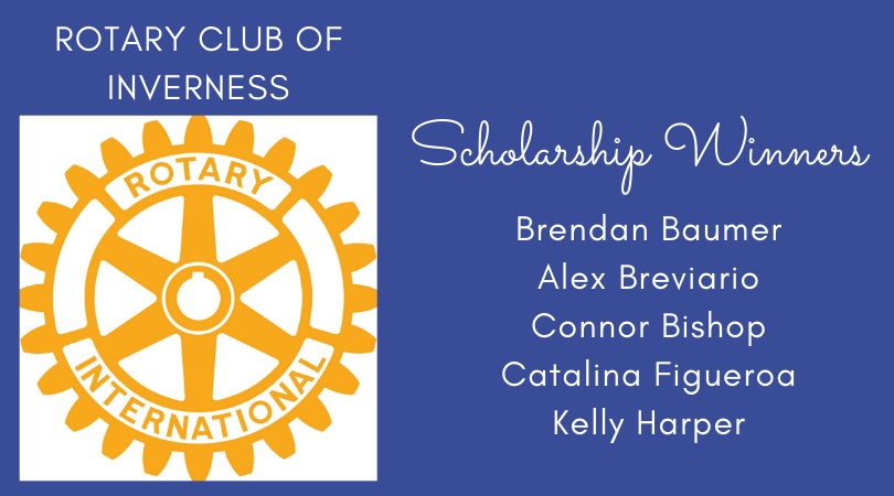 CHSCanes's tweet photo. Congratulations to the following winners of the 2020 Rotary Club of Inverness Scholarship! Way to go Brendan, Alex, Connor, Cat and Kelly! #onehurricane @CitrusSchools @InvernessOf https://t.co/VvBR4fvjdW
