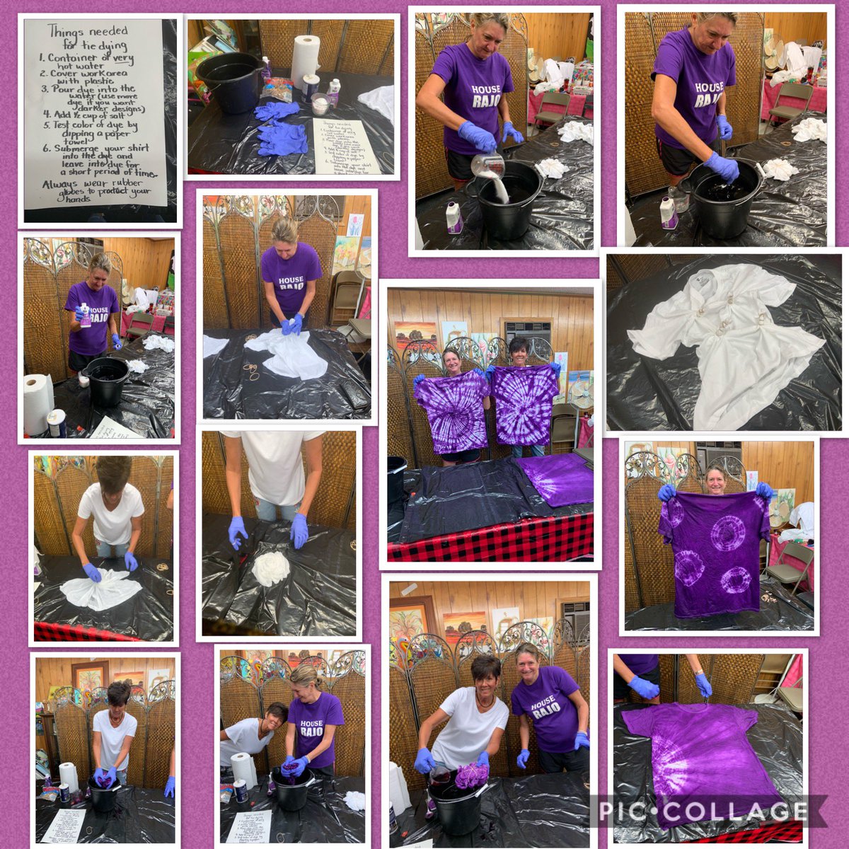 DentonDena's tweet photo. Mrs. Neill came over to tie dye shirts for our House Contest. We had so much fun! 😁❤️@LMESTigerNation @cneill314 https://t.co/92spuwy7aO
