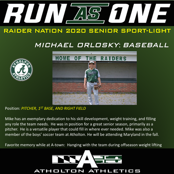 Congratulations Michael! We wish you all the best next year. <a href="/hcpss_ahs/">Atholton High School</a> <a href="/GoAHSsports/">AHS Student Boosters</a>