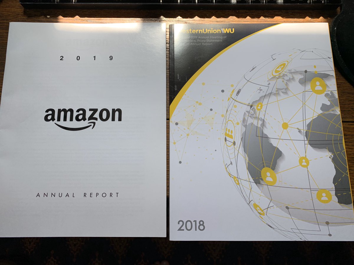 Amazon no frills annual report. Western union high gloss color