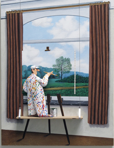 Brindille_'s tweet photo. Night Windows (Edward Hopper) / Starry Night (van Gogh) / Persistence of Memory (Dali), / The Human Condition (Magritte), 2015
#paintings by artist © Stephen Hansen https://t.co/N7qgYL24Oq