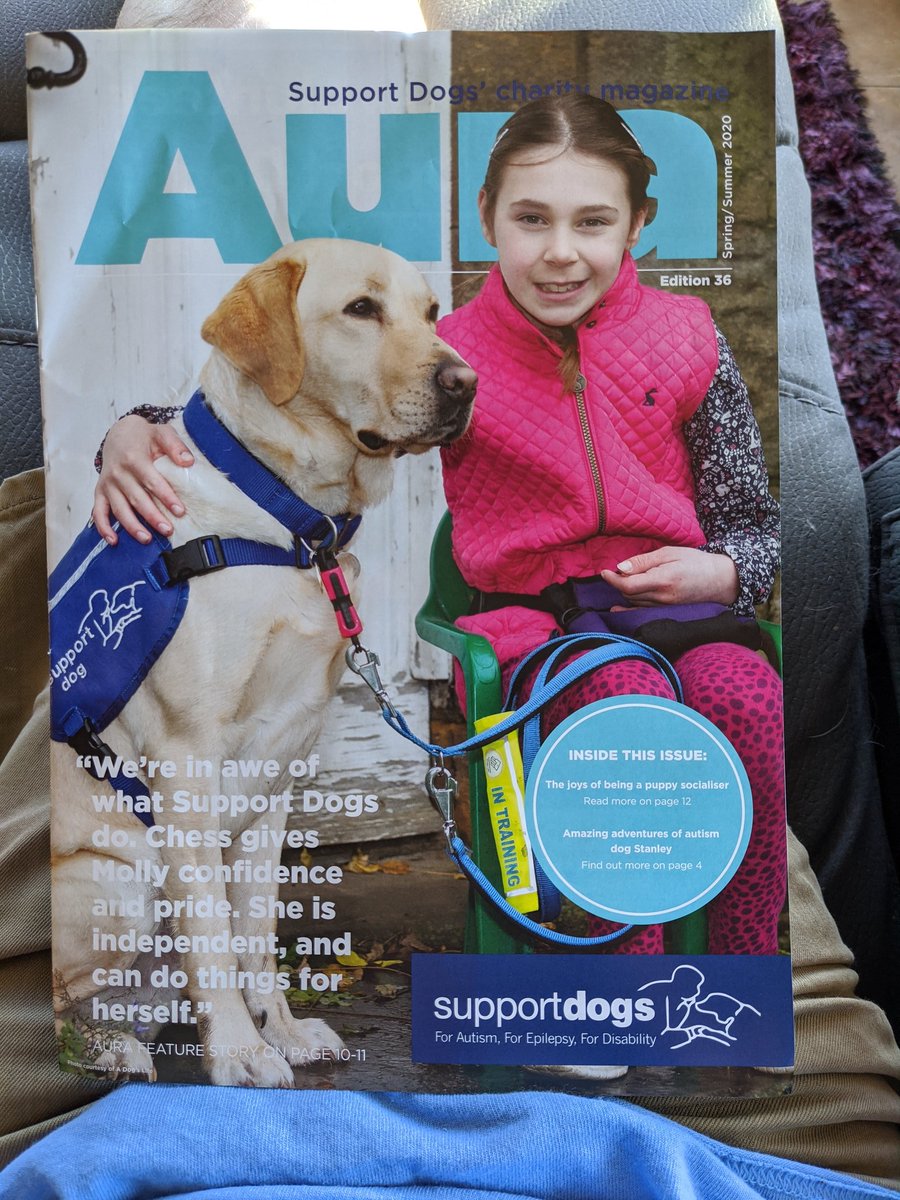 Protect_Wldlife's tweet image. Well, this my reading for tonight. The latest magazine from @SupportDogsUK 👍.

#SupportDogs for #Autism, for #Epilepsy, for #Disability.

The #DogsOfTwitter ♥️.