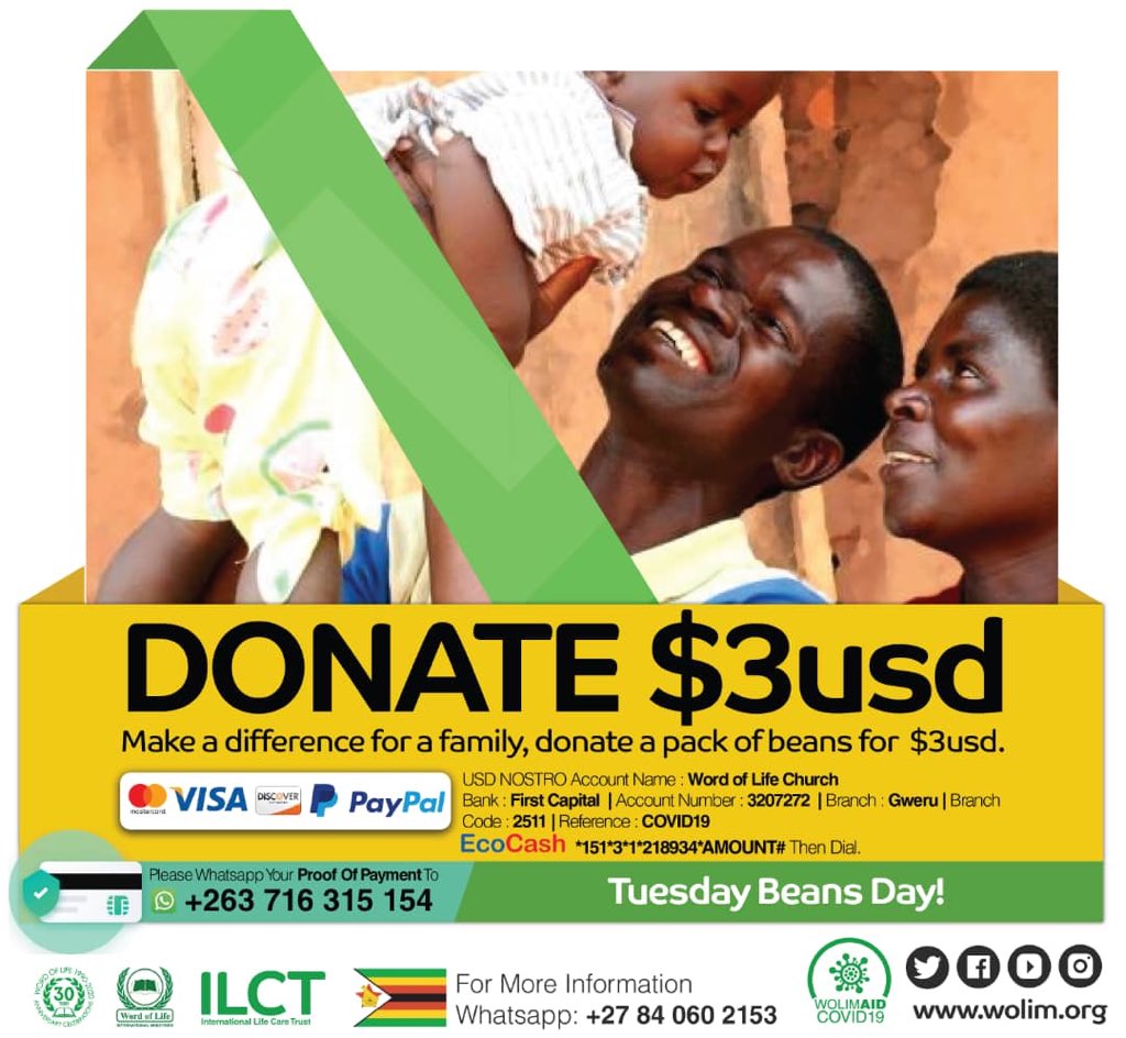 Its Day 2 of our week of giving
We can all play a part in giving in just 3 steps:
1 Pick an item daily that you want to give towards
2 Amounts will vary which means no amount is too small
3 Follow the banking details in the image &amp; give
#wolim affecting our community for Christ