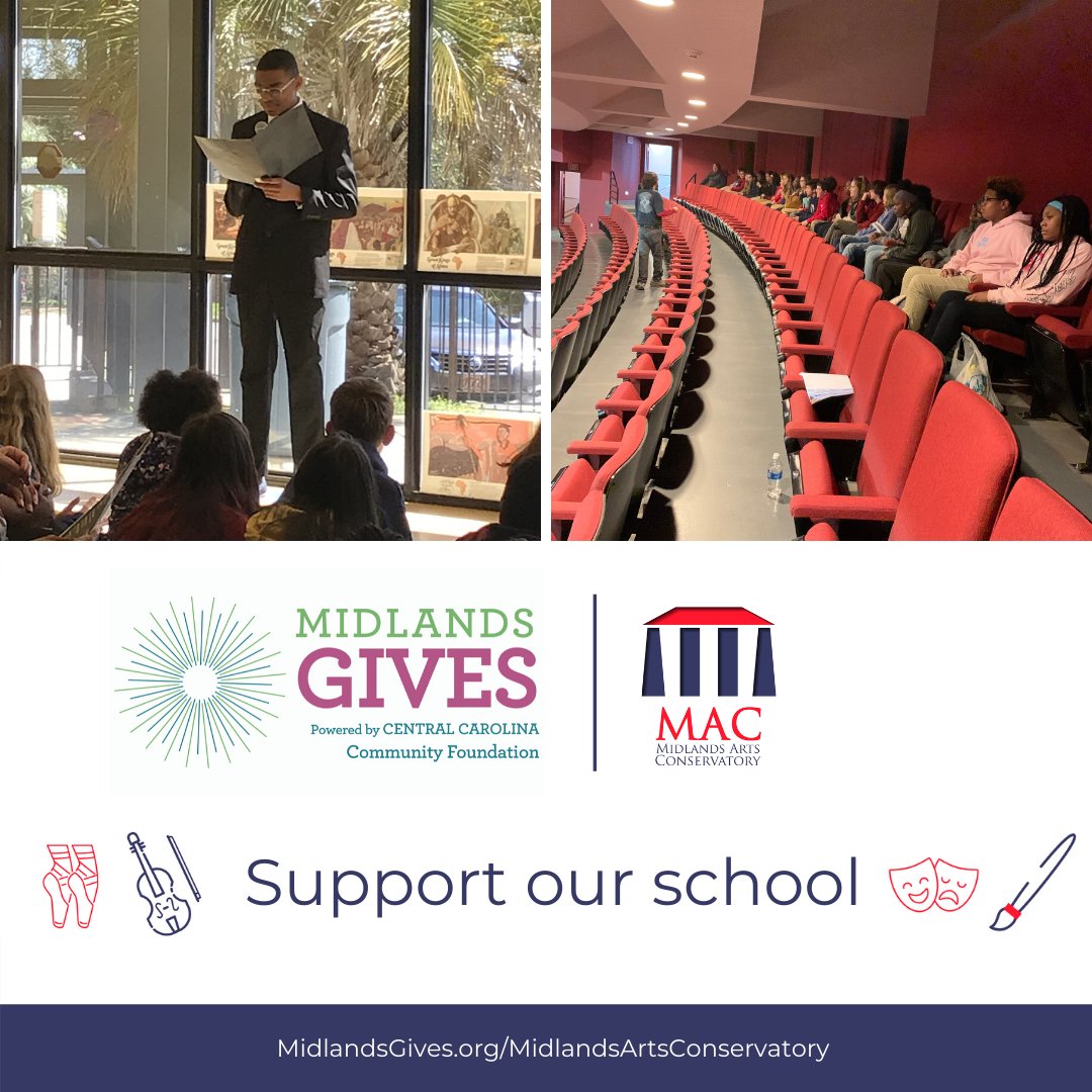 arts_midlands's tweet photo. Giving to MAC means that our students get experiences like behind-the-scenes tours of Broadway productions creating their own productions! Help us reach our goal  today and make a difference in the lives of students of the Midlands! https://t.co/DBEPvoUOX1 #MidlandsGives https://t.co/edRZHdwra5