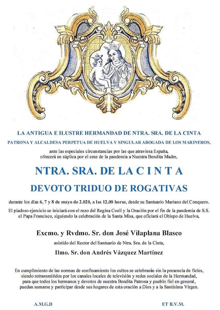 🚩 Huelva
🙏 Cartel anunciador de los Culto en honor y gloria de Nuestra Señora de la Cinta
📷 <a href="/jubileocinta/">Ntra Sra de la Cinta</a>