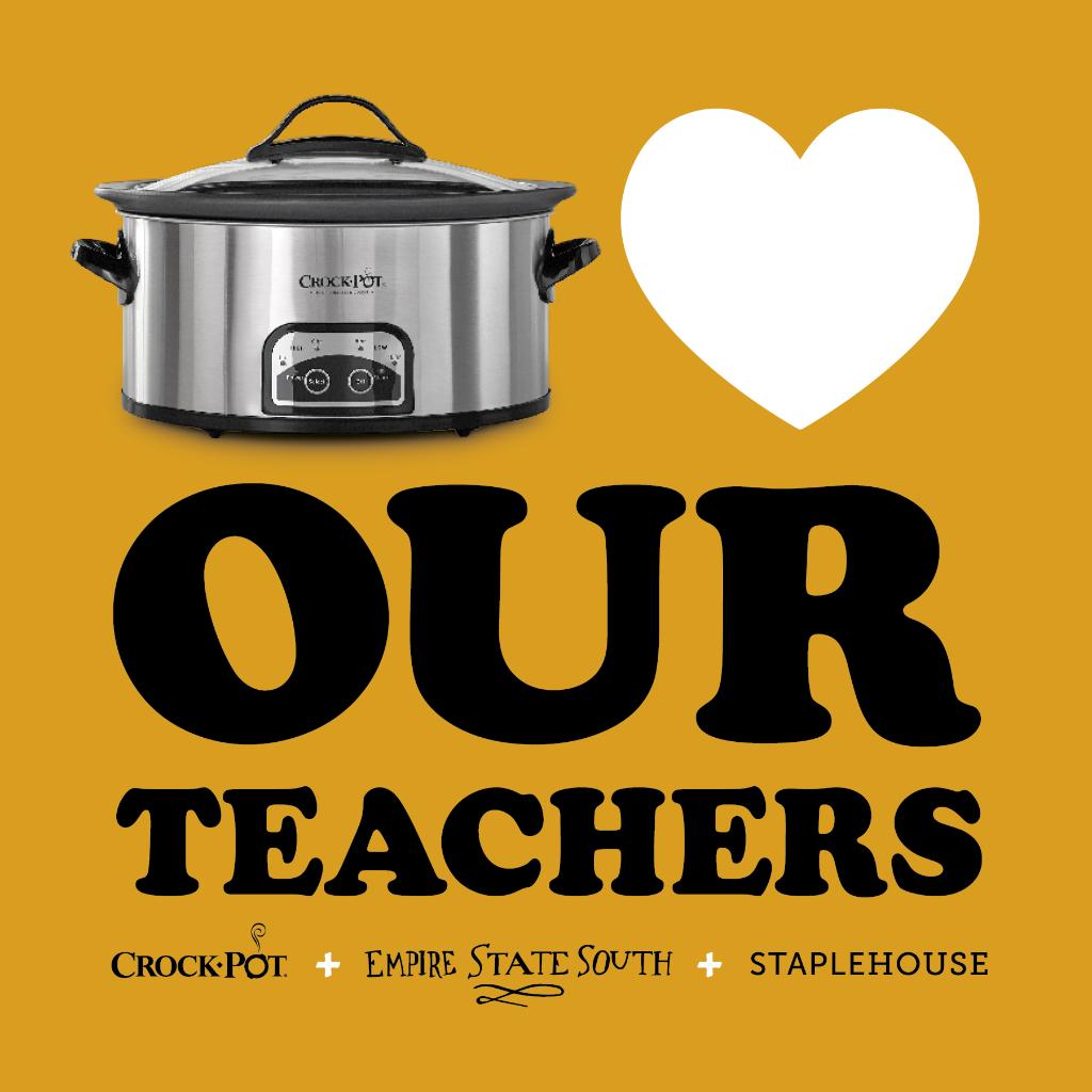 The Crock-Pot® Brand (@crockpotcares) on Twitter photo The world needs more teachers. The world needs more Crock-Pots. The world needs more love. To all the teachers, from all of us at Crock-Pot, thank you. We're working w/<a href="/hughacheson/">Hugh Acheson</a> and ryansmithchef to cook up something special. Stay tuned for more details! #teacherappreciation The world needs more teachers. The world needs more Crock-Pots. The world needs more love. To all the teachers, from all of us at Crock-Pot, thank you. We're working w/<a href="/hughacheson/">Hugh Acheson</a> and ryansmithchef to cook up something special. Stay tuned for more details! #teacherappreciation