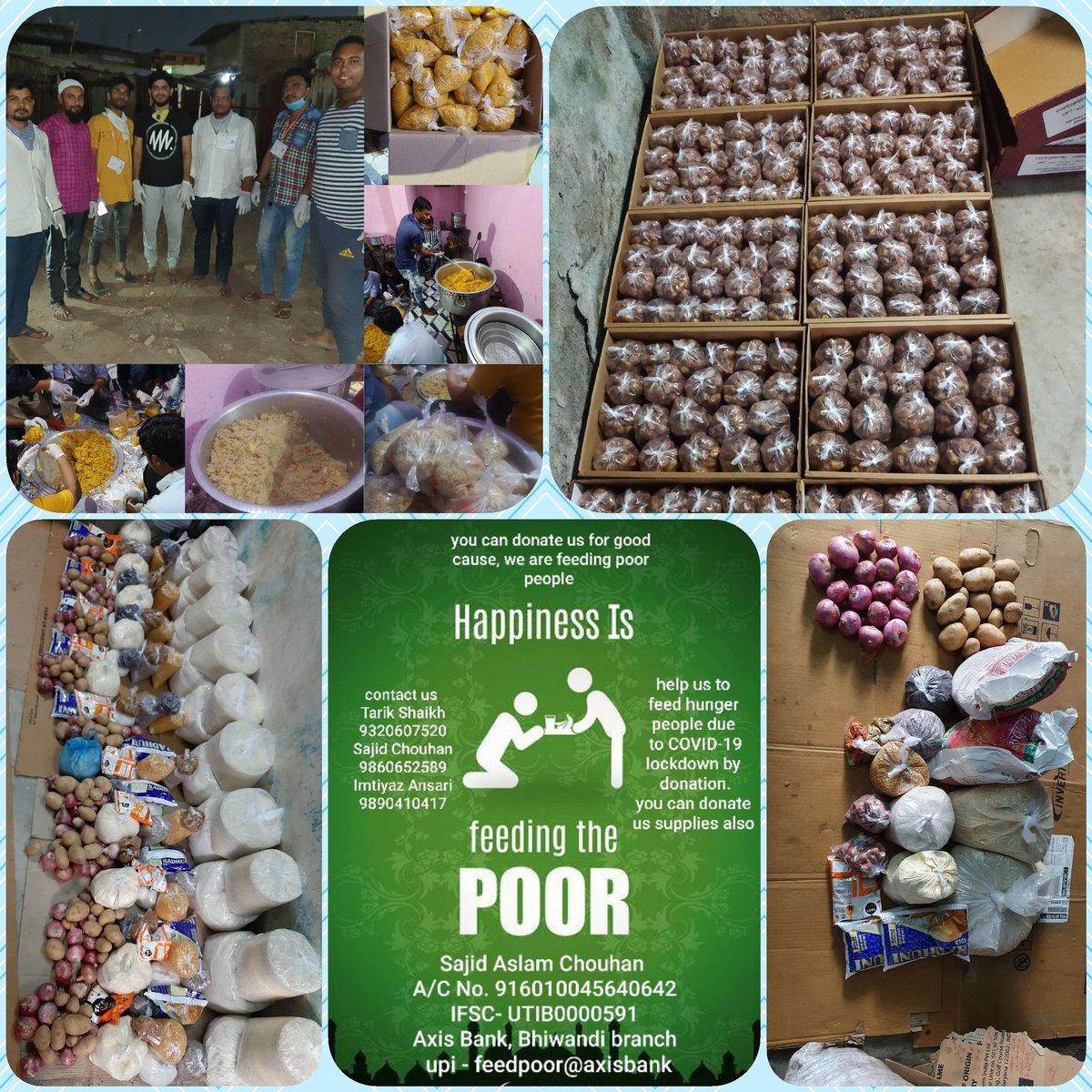sajidsch's tweet photo. Upi- feedpoor@axisbank 
#coronavirus #COVID19Lockdown #coronavirusinindia 
Donate for good cause
#bhiwandi #Thane https://t.co/xuWT4GX1xZ