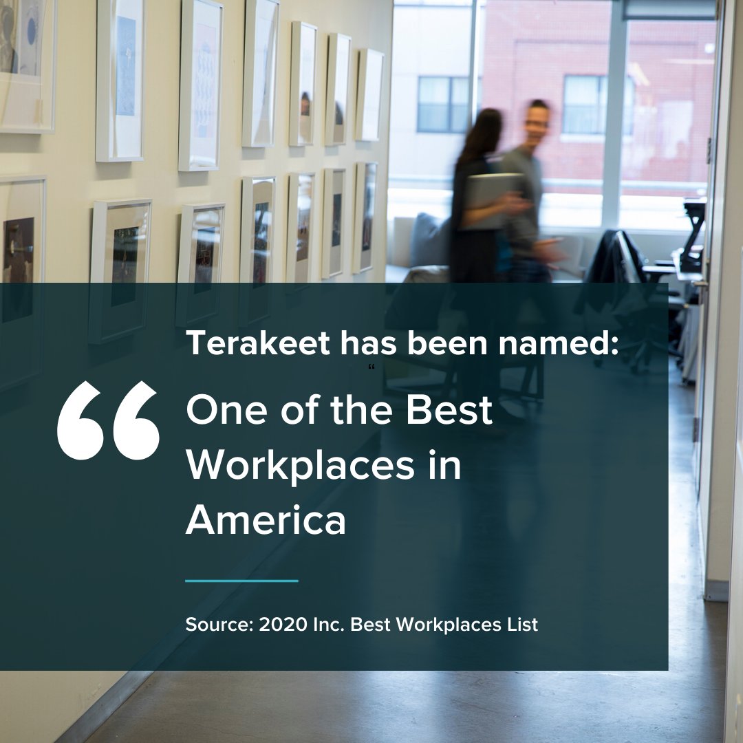 We are thrilled to be named one of @Inc's Best Workplaces of 2020! Our people are our single greatest asset - we owe it all to the entire Terakeet Team! 💚 #WeAreTerakeet #IncBestWorkplaces