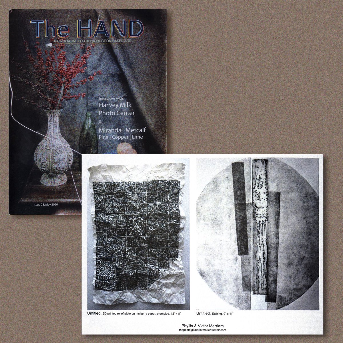 Thank you <a href="/thehandmagazine/">The Hand Magazine</a> for including our work!
#printmaking#postdigital#etching#3Dprinting#reliefprint#contemporaryart