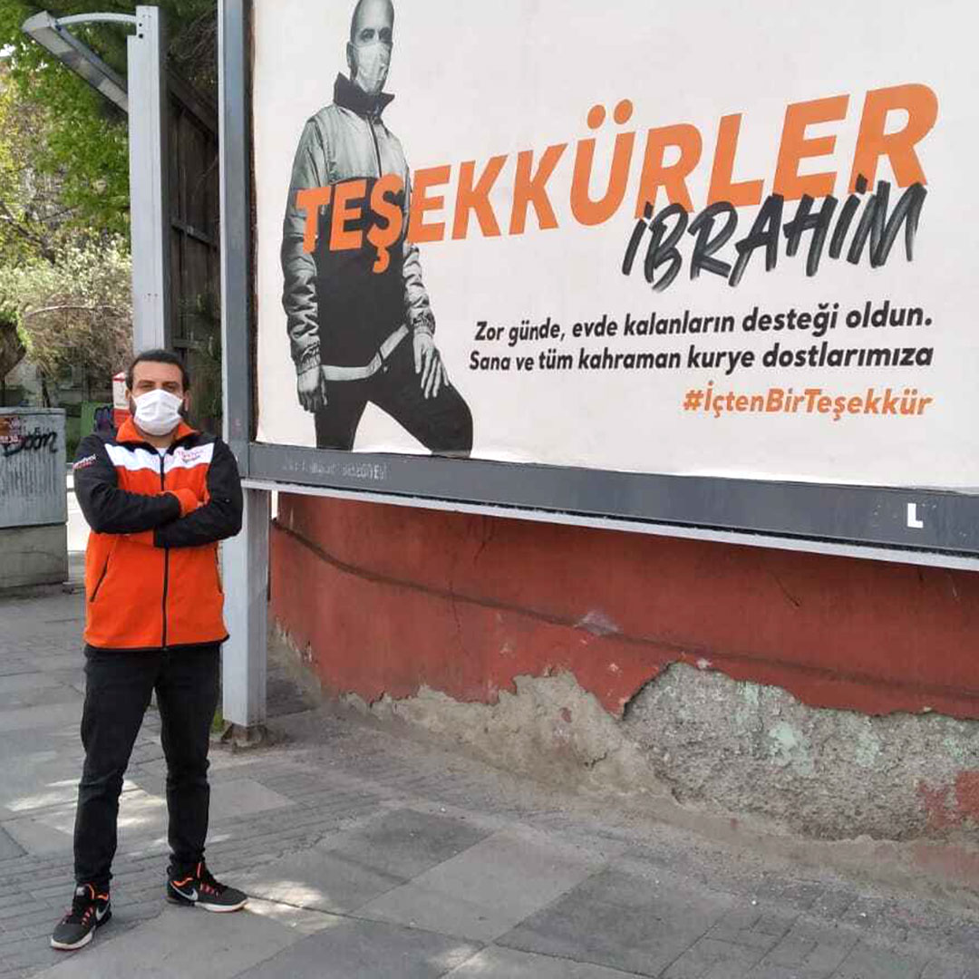 HavasIST's tweet photo. Kahraman kuryelere #İçtenBirTeşekkür ediyoruz. Trendyol için hazırladığımız yeni kampanyamız yayında. https://t.co/XMrLFTVV78