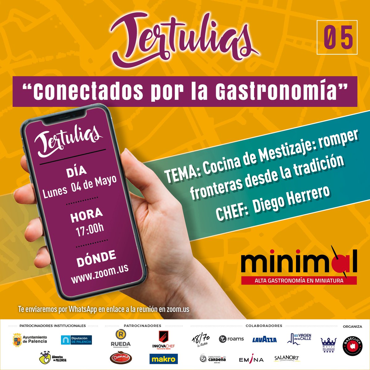 Minimal (@minimaltour) on Twitter photo Diego Herrero chef de <a href="/vidocq_formigal/">Restaurante Vidocq</a> define la #CocinaDeMestizaje como "una melodía rica de sabores, con el toque de la cocina de pueblo y con lo que se tiene alrededor, producto KM 0".
En la tertulia para #hosteleros
#ConectadosPorLaGastronomía Diego Herrero chef de <a href="/vidocq_formigal/">Restaurante Vidocq</a> define la #CocinaDeMestizaje como "una melodía rica de sabores, con el toque de la cocina de pueblo y con lo que se tiene alrededor, producto KM 0".
En la tertulia para #hosteleros
#ConectadosPorLaGastronomía