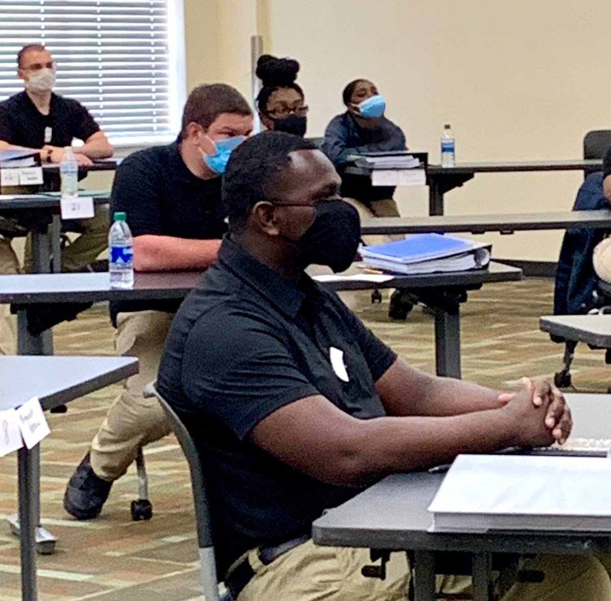 GA_Corrections's tweet photo. Celebrating #CorrectionalWorkersWeek by welcoming new cadets. Training taking place regionally with strict social distancing guidelines, as recommended by @CDCgov . 
@CLA @ACAinfo 
#GDCStrong #CorrectionsWeek #CorrectionsStrong #WhatYouDoMatters #TellOurStory #NCOEW2020 #NCOEW https://t.co/EWWl77H4Q4