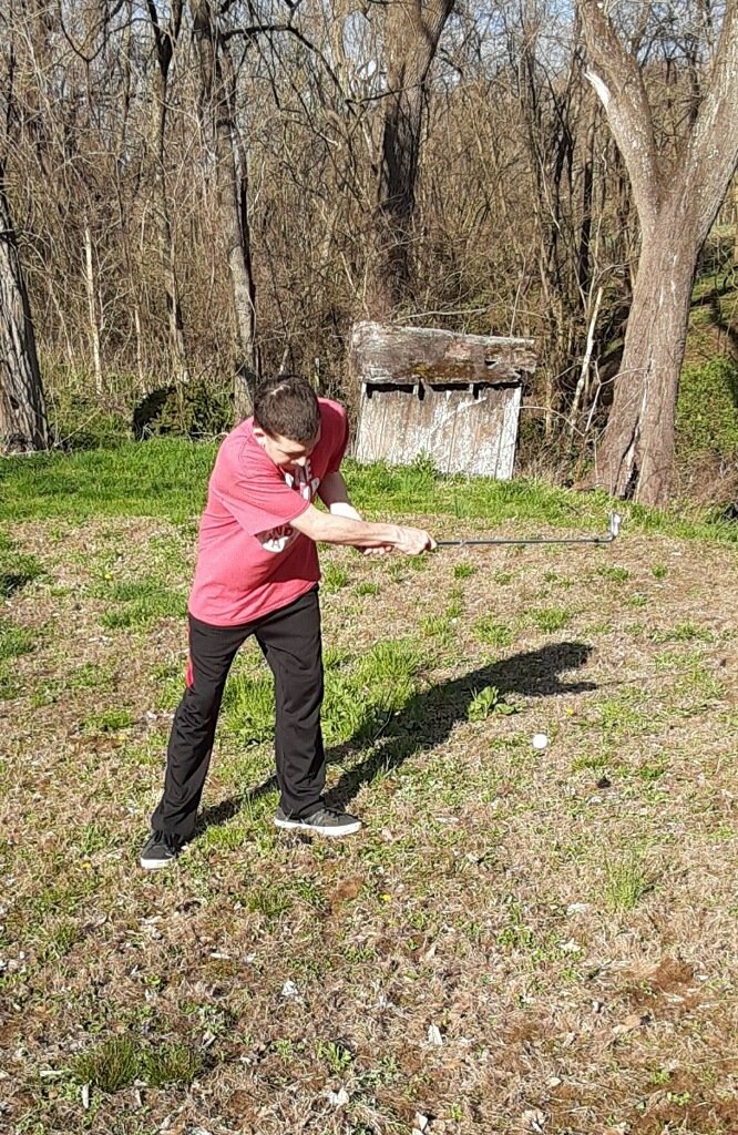 NBC_COP's tweet photo. So great to see Nick Farver enjoying the nice weather! Golfing and visiting horses are great activities! @PostHolly @AmeliaTahaney @NBSeekingSolut1 https://t.co/jRWfeFlWfX