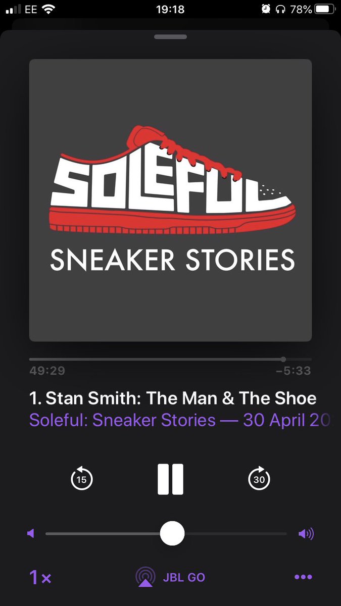 In lockdown for 5 (or is it 6) weeks... running out of podcasts but stumbled across <a href="/soleful_podcast/">Soleful: Sneaker Stories</a> today. Obsessed with Stan Smiths, first episode was stunning. Hooked