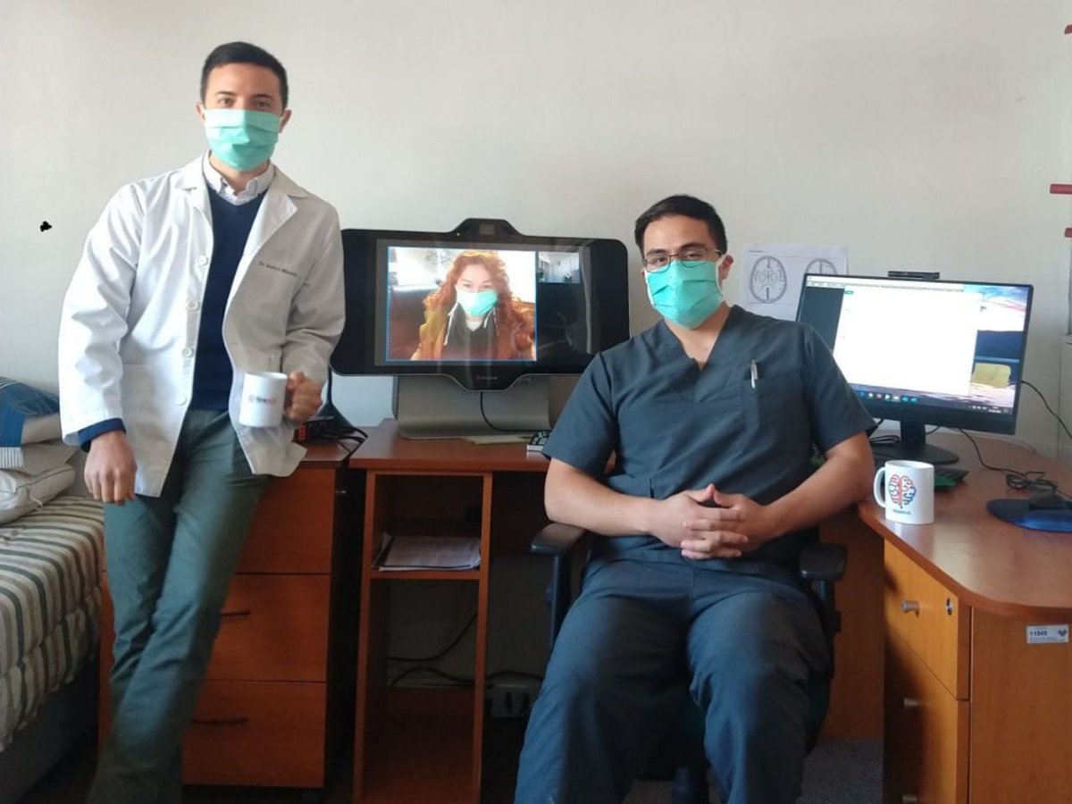 UnidadTeleACV's tweet photo. Con gran entusiasmo, hoy se suma al equipo TeleACV el Dr. Diego Rocha. Logramos cobertura total 24/7 de neurología vascular para 7 hospitales de la red pública. #elacvnosequedaencasa #telestroke #teletrabajo #COVID19 https://t.co/sxCckjwzAN