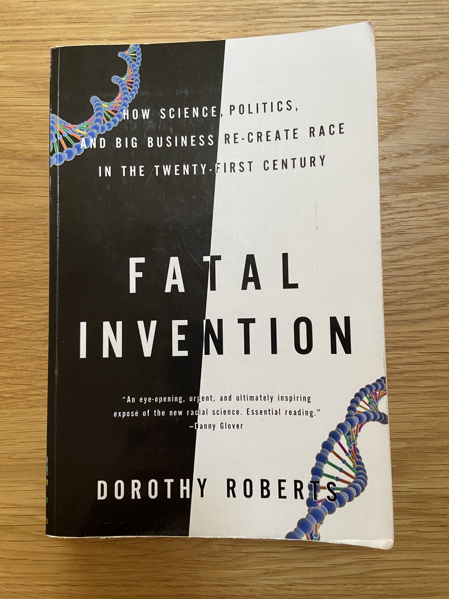 This, by Prof Dorothy Roberts taught me about race medicine & how it is   #racismnotrace that is a social determinant of health. A seminal text! I look forward to reading her ‘Killing the Black Body’ on the historic & ongoing battle against the reproductive rights of Black women /5
