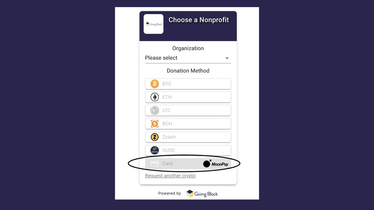 moonpay's tweet photo. Join the @TheGivingBlock @multipliedio crypto charity concert from 3-7pm PST to support #COVID19, featuring performances by @3LAU, @RAC, @killparis and @illgatesmusic.

👉https://t.co/M0u3dKfpCc

Excited to power #crypto 💳 donations and share all proceeds with #GivingTuesday https://t.co/n3Njwa2BTk