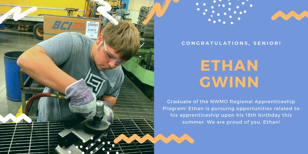 Celebrating our graduate, Ethan Gwinn! The program wouldn't have been the same without you. We look forward to seeing what you achieve as you enter the workforce!
